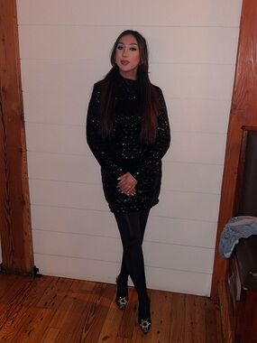 Fashion Nova Black Sequin Mini Dress